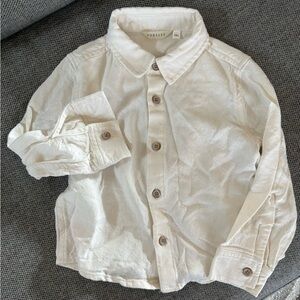 Noralee Harrison button down in ivory, 12-18 months